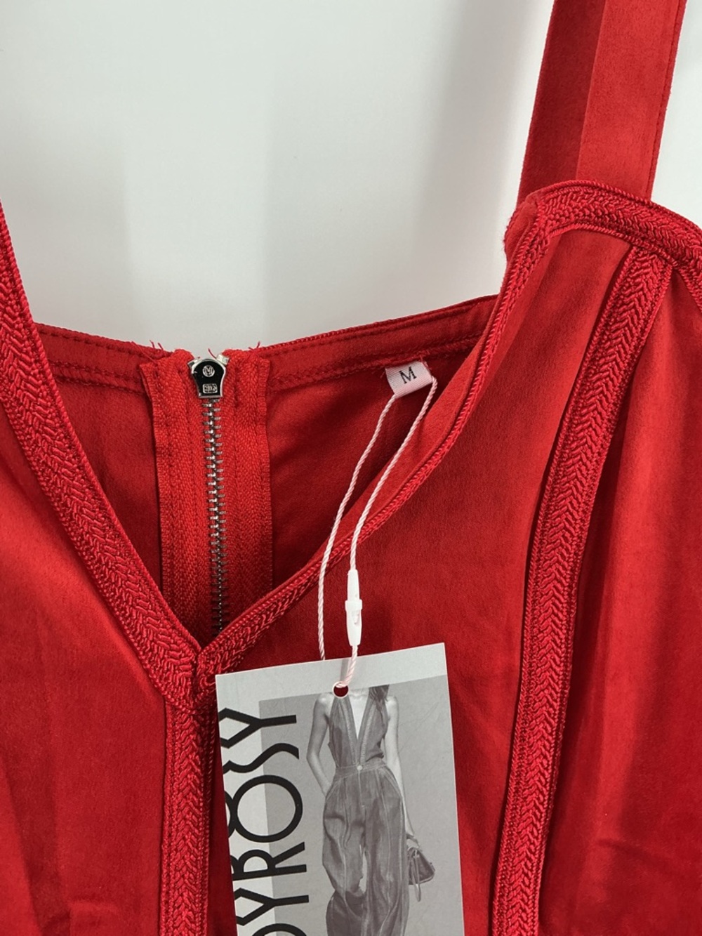 oyrosy fringe tank top red new medium - Picture 5 of 8